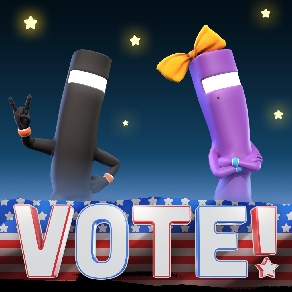 🟥🟧🟨🟩🟦 
vote.org