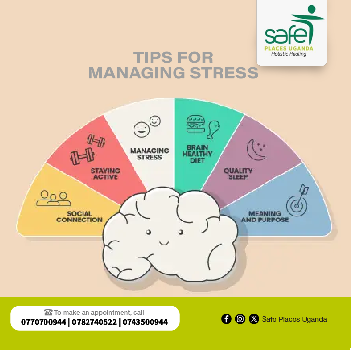 safeplacesug's tweet photo. How do you manage stress? From finding a moment of calm to taking a deep breath, we all have our ways to stay balanced. Here are some practical stress management tips.

#SafePlacesUG #MentalHealthMatters https://t.co/0JQIBJSC4N