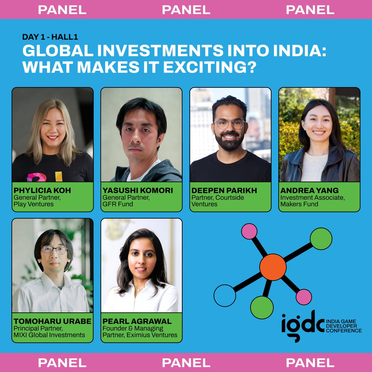 IndiaGDC (@theindiagdc) on Twitter photo Catch the #Day1 panel as industry leaders dive into why India is THE hotspot for gaming investments right now. #IGDC2024 #paneldiscussion
Tickets - events.tecogis.com/igdc2024/selec…
Agenda - indiagdc.com/agenda-2024/ <a href="/ppphyl/">Phylicia Koh (She/her)</a> <a href="/Yasushi_EN/">Yasushi@ Dallas, TX</a> <a href="/deepenparikh/">Deepen Parikh</a> <a href="/pearlagarwal7/">Pearl Agarwal</a> Catch the #Day1 panel as industry leaders dive into why India is THE hotspot for gaming investments right now. #IGDC2024 #paneldiscussion
Tickets - events.tecogis.com/igdc2024/selec…
Agenda - indiagdc.com/agenda-2024/ <a href="/ppphyl/">Phylicia Koh (She/her)</a> <a href="/Yasushi_EN/">Yasushi@ Dallas, TX</a> <a href="/deepenparikh/">Deepen Parikh</a> <a href="/pearlagarwal7/">Pearl Agarwal</a>