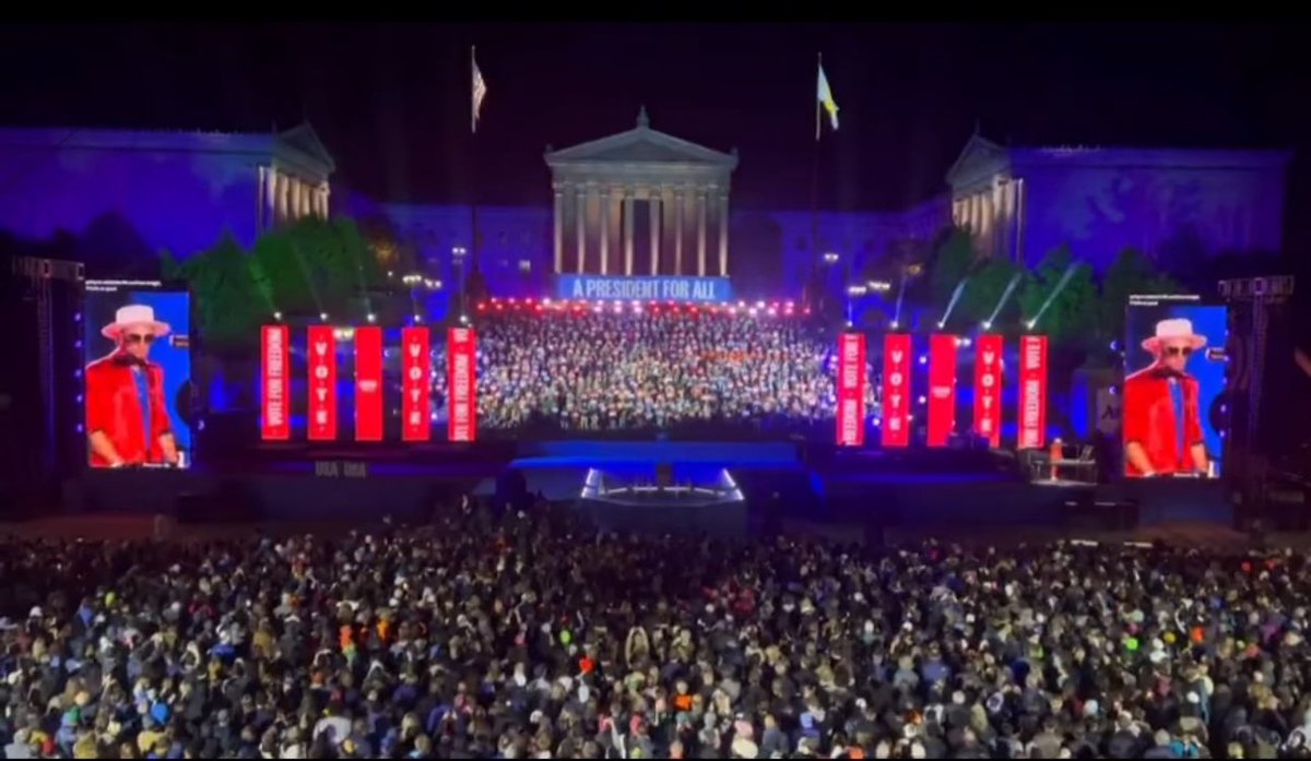 Scenes out of the Philadelphia rally tonight are something else