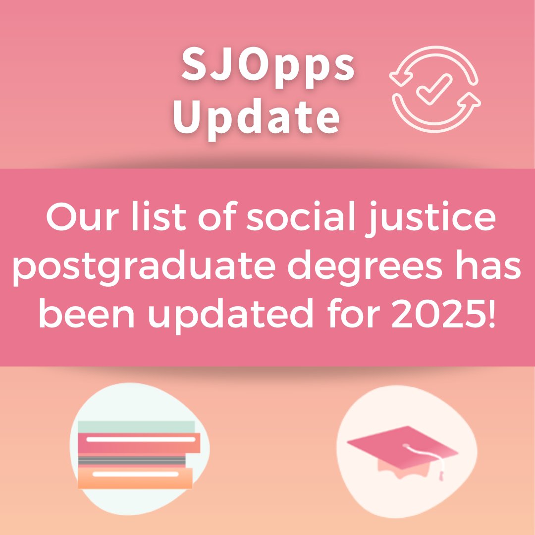 Exciting News! 🎓

Our unique list of social justice postgraduate degrees has been updated for 2025! Whether you’re looking to specialise, advance your career, or explore new fields, we’ve found over 100 programs for you. 📚✨

Find the perfect fit: sjopps.net.au/postgraduate_s….