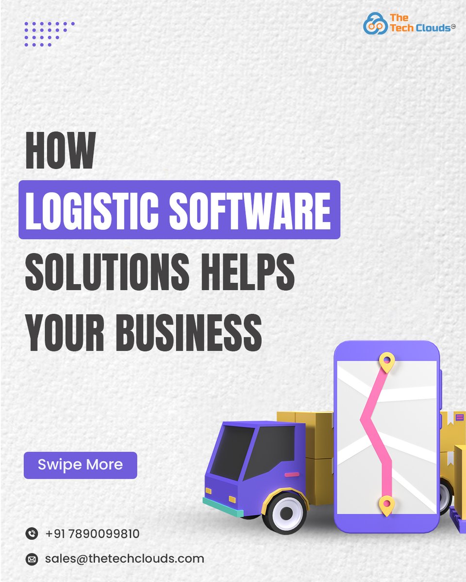 thetechclouds's tweet image. Streamline your logistics! Discover how advanced software solutions can boost efficiency, cut costs &amp;amp; elevate your business. From route optimization to real-time tracking, the right tools make all the difference! 
Swipe to learn more! 👉

#LogisticsSolution #LogisticSoftware