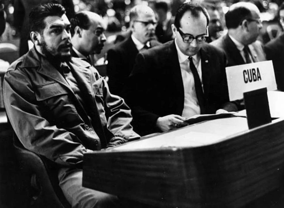<a href="/GlobeEyeNews/">Globe Eye News</a> 28th August 1965: Revolutionary leader Che Guevara attending a United Nations Trade Conference at Geneva.