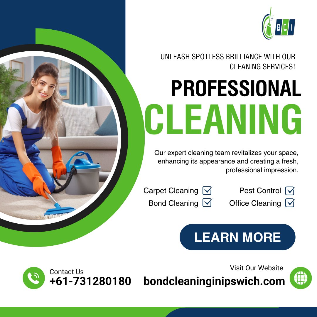 IpswichBond's tweet photo. From homes to offices, our #professionalcleaningservices bring freshness and shine to every corner. If you’re in #Ipswich and need a #reliableclean, we’re here to help! Follow us for #cleaningtips, #offers, and to keep your space looking its best.

https://t.co/lWkalXjZAg https://t.co/3IoVSKspcU
