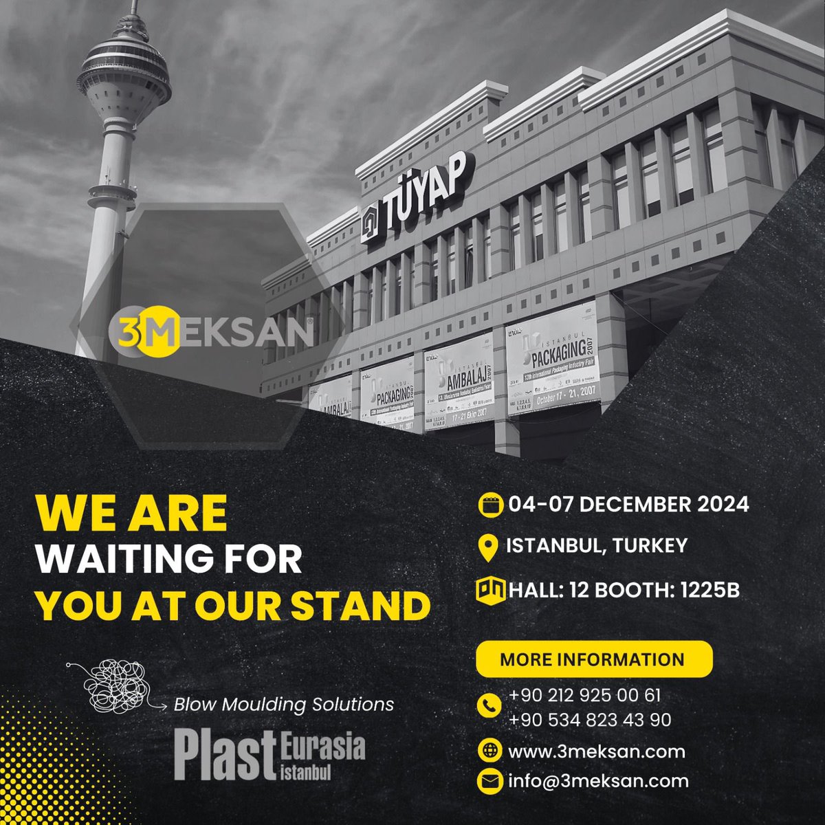 We are taking our place at the PlastEurasia Fair held on 04-07 December 2024, at our stand number 1225B, Hall 12, and we are waiting for you.
#Plasteurasia #plasteurasia #3meksan