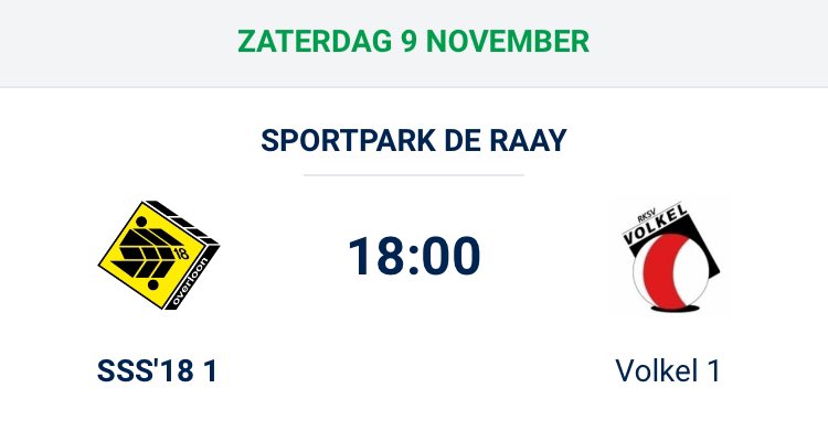 Komende zaterdag om 18:00 uur Heren 1 tegen <a href="/RKSVvolkel/">RKSV Volkel</a>