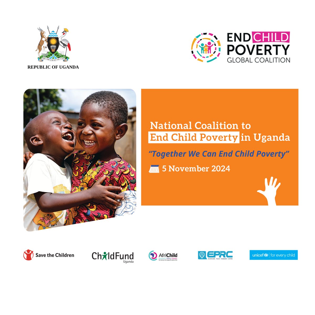 Happening today🌄

Launch of the National Coalition to End Child Poverty.

Every child deserves a life free from poverty and deprivation! #EndChildPoverty #InvestInUGchildren

<a href="/GovUganda/">Government of Uganda</a> <a href="/Mglsd_UG/">Ministry of Gender, Labour and Social Development</a>