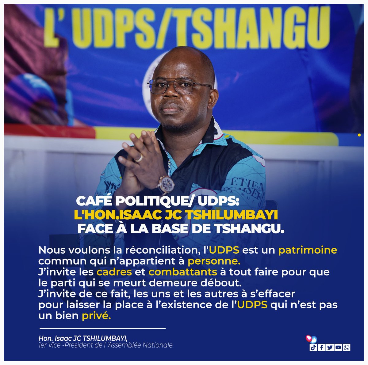 Isaac JC Tshilumbayi officiel tweet media