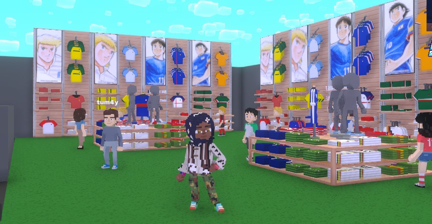 alfadeel10's tweet photo. ⚽ Tsubasa vs Pierre? Epic showdown in @TheSandboxGame! Grabbed some sweet merch at the Football Wear Shop. Ready to join the match? ⚽ https://t.co/KddVldyOqG #TheSandbox #AlphaSeason4 #AS4SocialChallenge https://t.co/1W4zjqQrM0