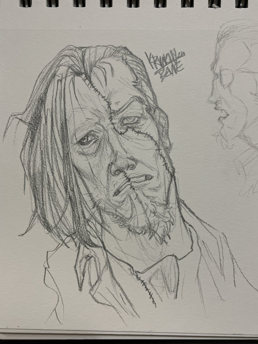 KrunchyBone's tweet photo. Drew a FrankenDude doodle while I was talking to my mans. https://t.co/Ys34hUCDD3
