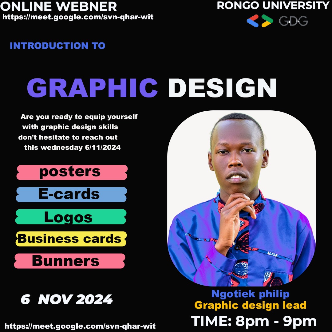 Unleash Your Creative Potential: A Graphic Design Webinar.

Meeting link:
meet.google.com/svn-qhar-wit