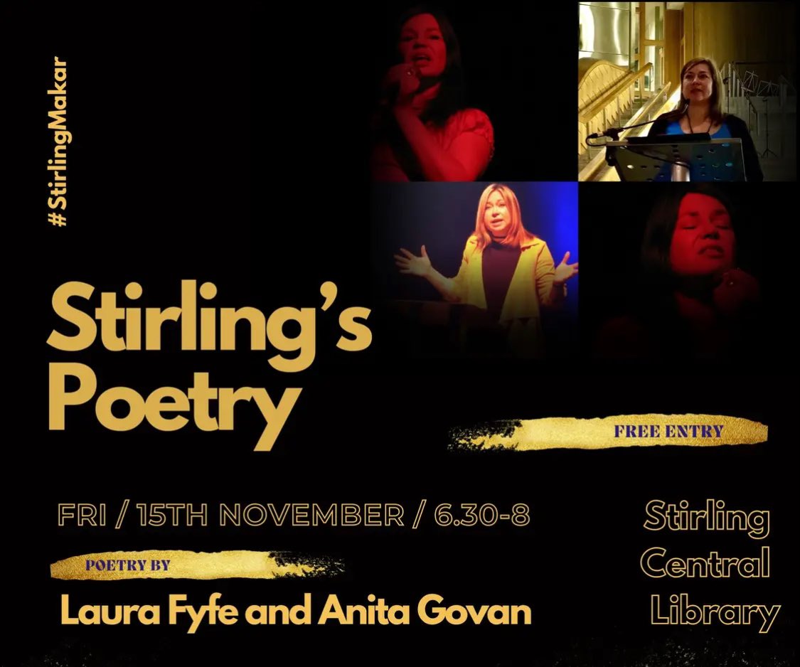 Laura Fyfe (@figmentlaura) on Twitter photo I can’t believe this is coming up so soon already! What a quick four years it’s been 🤯
To book, call Central Library on tel. 01786 237760, or email centrallibrary@stirling.gov.uk
#stirlingmakar I can’t believe this is coming up so soon already! What a quick four years it’s been 🤯
To book, call Central Library on tel. 01786 237760, or email centrallibrary@stirling.gov.uk
#stirlingmakar