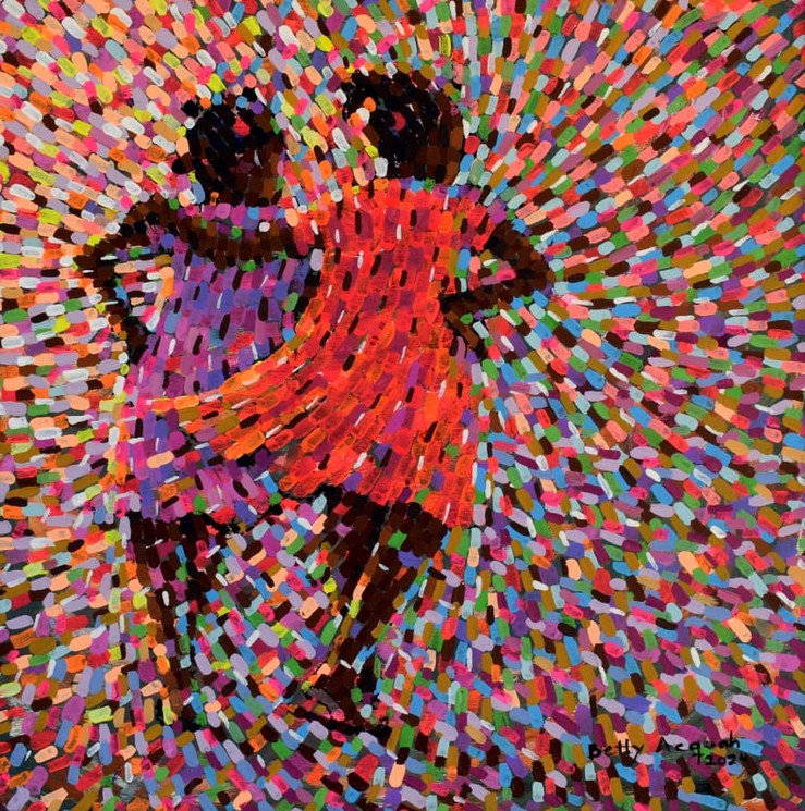Sister and friend, 2024
by Betty Acquah, Ghanaian feminist painter #WomensArt