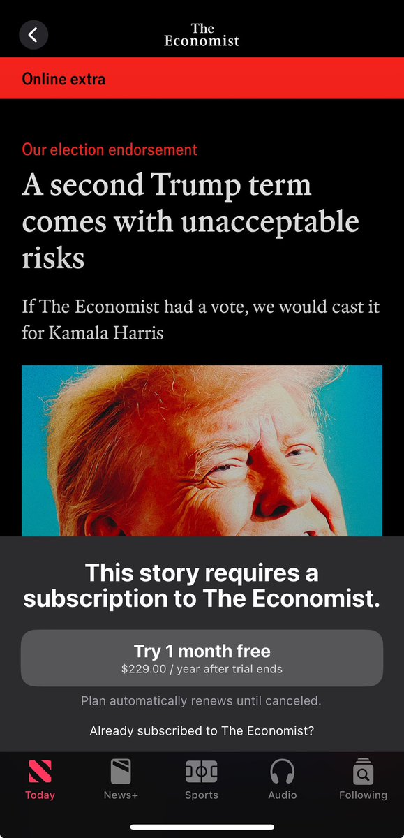 SuchInternets's tweet image. A short story in news notifications of how American news became pointless and 98% untrustworthy in less than 40yrs. - Feat. @TheEconomist 
#Election #Trump #TDS #politics #bias