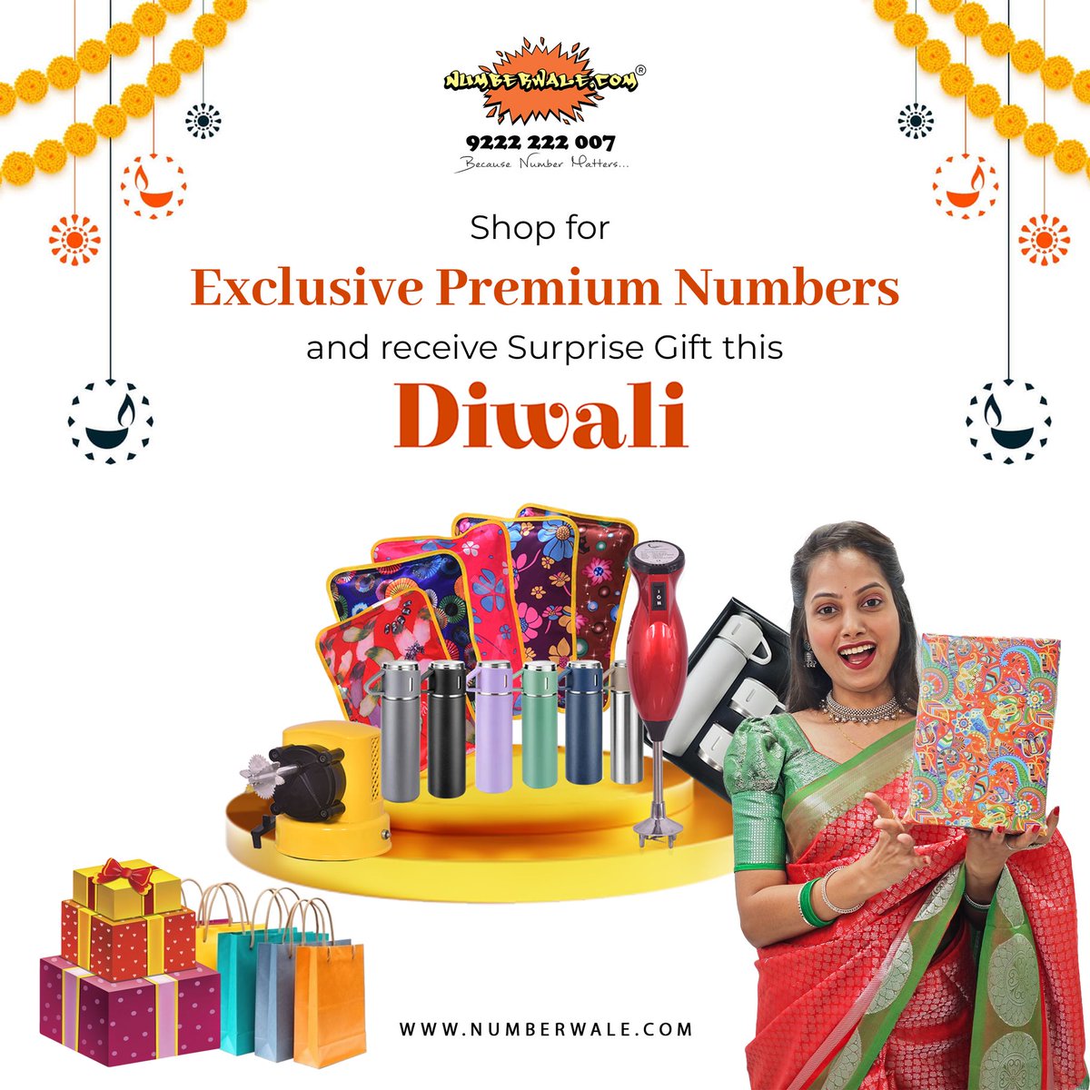 Numberwale's tweet image. 🎉✨ Dive into the festive spirit with our Diwali Sale at NUMBERWALE.COM!
🌟 Enjoy HUGE savings of up to 40% off on Premium mobile numbers!

#DiwaliSale #Premiumnumbers #BusinessGrowth #vipmobilenumbers