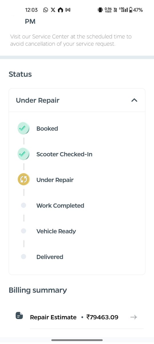 itssid91's tweet photo. @OlaElectrick 
@OlaComunity @bhash 
@ola_supports @OlaComunity 

Funny thing I dropped my vehicle for insurance repair only body works and ola electric open jobcard for battery replacement from my pocket https://t.co/35EDhBxO5o