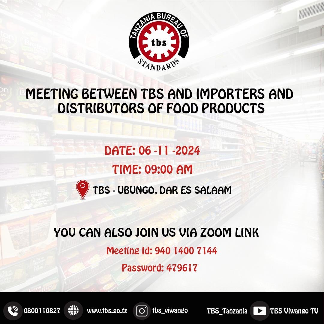 MEETING BETWEEN TBS AND IMPORTERS OF FOOD PRODUCTS