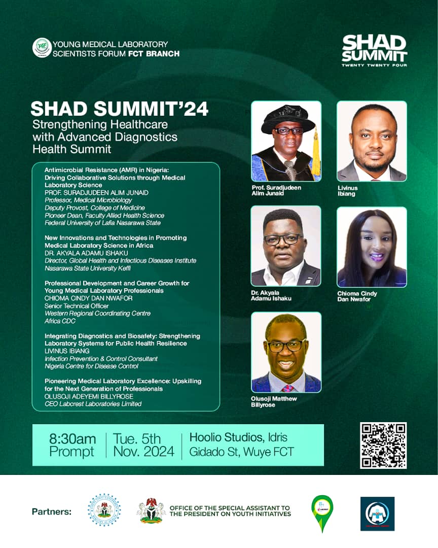 LabcrestMedical's tweet image. This morning, our MD would be speaking at the SHAD Health Summit on the topic &quot;Pioneering Medical Laboratory Excellence: Upskilling for the Next Generation of Professionals&quot; organized by the YMLSF, FCT Chapter.
@AMLSNNational @MedLabNigeria @NimelssaN