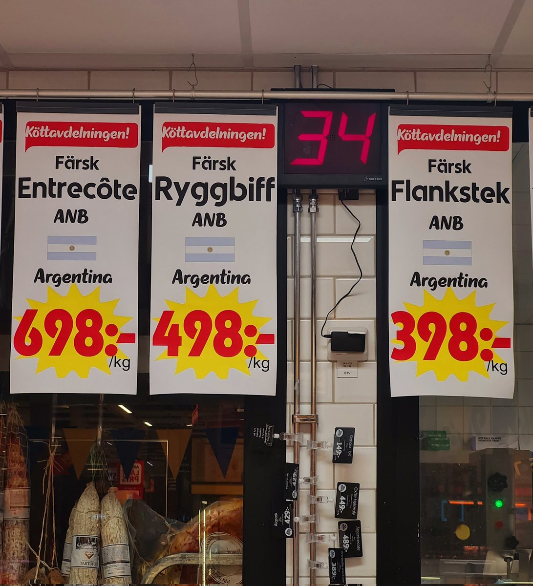 Argentine Meat can be found regularly at supermarkets in #Sweden <a href="/tabycentrum/">Täby Centrum</a> #ICA #entrecote #ryggbiff #flankstek #ArgentineBeef <a href="/IPCVA/">IPCVA</a> #argentinsktkökk #kökk