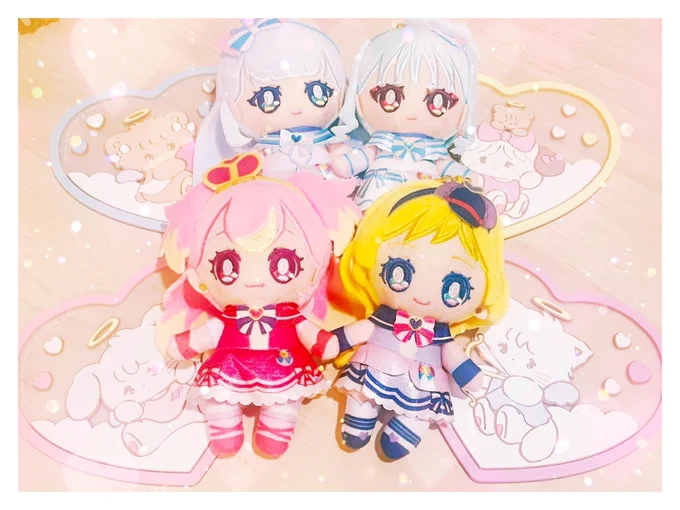 揃った いろいろ見たけどこのシリーズが1番お顔が好み&大きすぎないサイズでちょうどよかった別に推しポーチ作りたいな! 組も全力待機