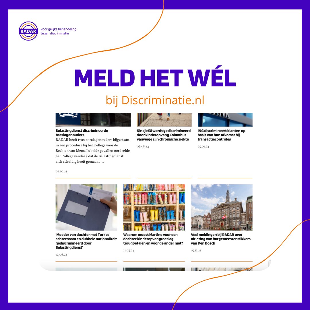 Antidiscriminatiebureau RADAR (@adbradar) on Twitter photo Lees hier hoe mensen die discriminatie meldden werden ondersteund door <a href="/discriminatie/">Discriminatie.nl</a>.nl regio Rotterdam en Noord-Brabant: loom.ly/usWULXU Lees hier hoe mensen die discriminatie meldden werden ondersteund door <a href="/discriminatie/">Discriminatie.nl</a>.nl regio Rotterdam en Noord-Brabant: loom.ly/usWULXU