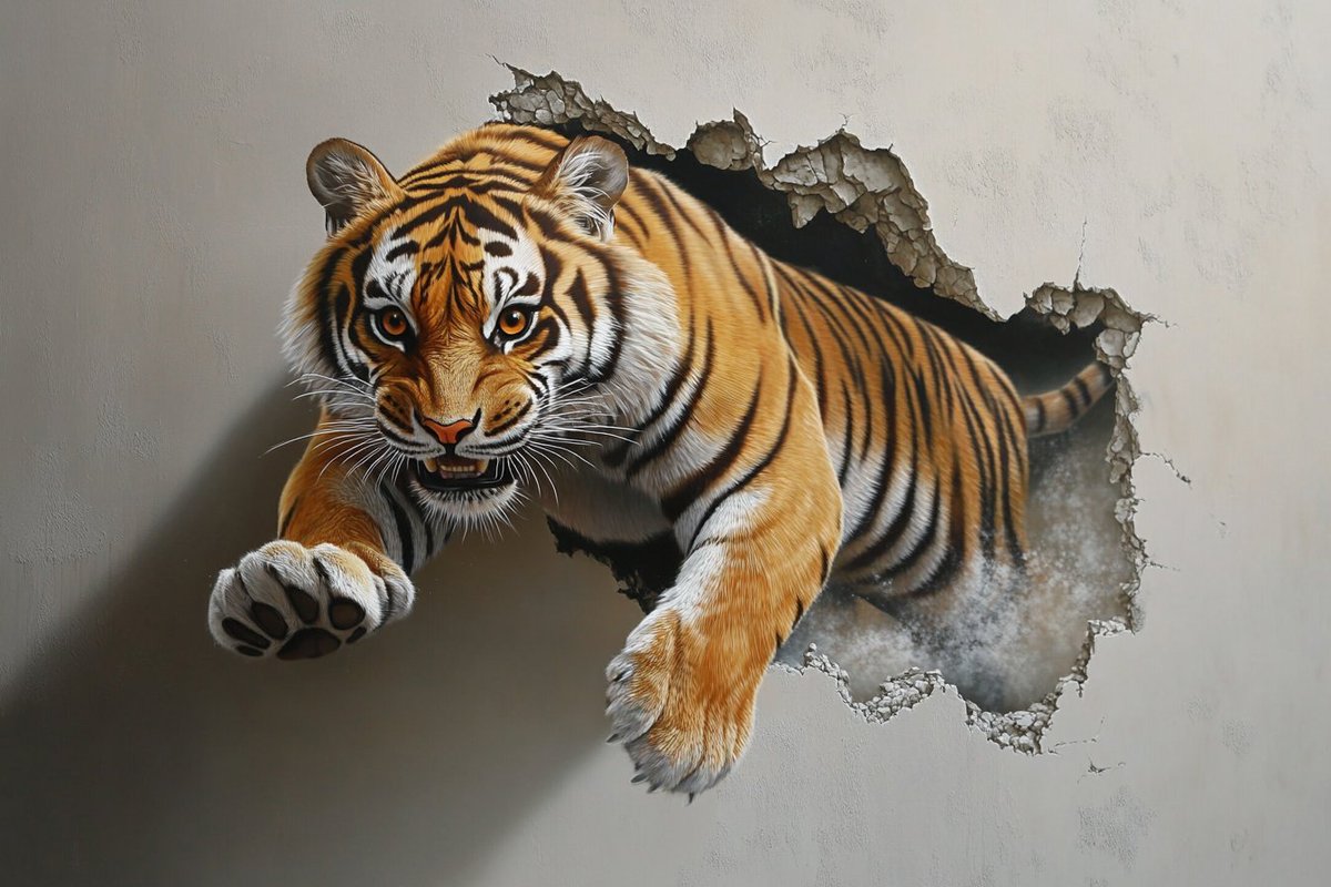 LudovicCreator's tweet image. 🎨 3D STREET ART ILLUSION  🎨

Base prompt :

A 3D Street Art Illusion of [SUBJECT], creating a trompe-l’œil effect on a wall. Employ realistic shading with [COLOR1] and [COLOR2] to blur the line between art and reality 

Check ALTS, may need to reroll
