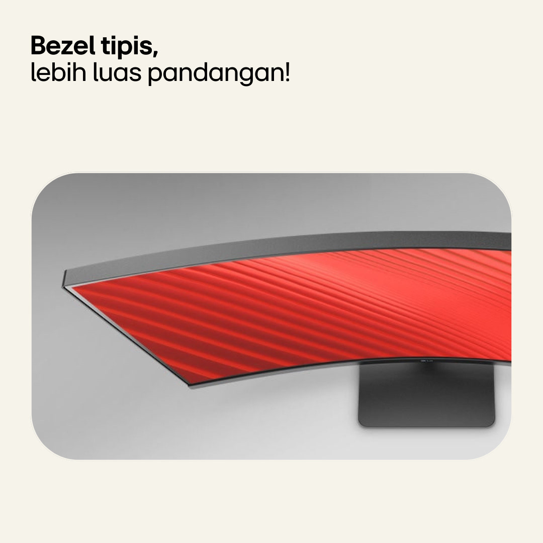 lgeindonesia's tweet image. #LGLEDMonitor #32MR50C desain ergonomis, bezel tipis di tiga sisi, dan kemampuan penyesuaian kemiringan, setiap saat kerja atau bermain jadi lebih menyenangkan.

klik: lge.ai/6011S5gdW

#LifesGood #ReinventYourFuture #BetterLifeforAll #InnovationforaBetterLife #LG