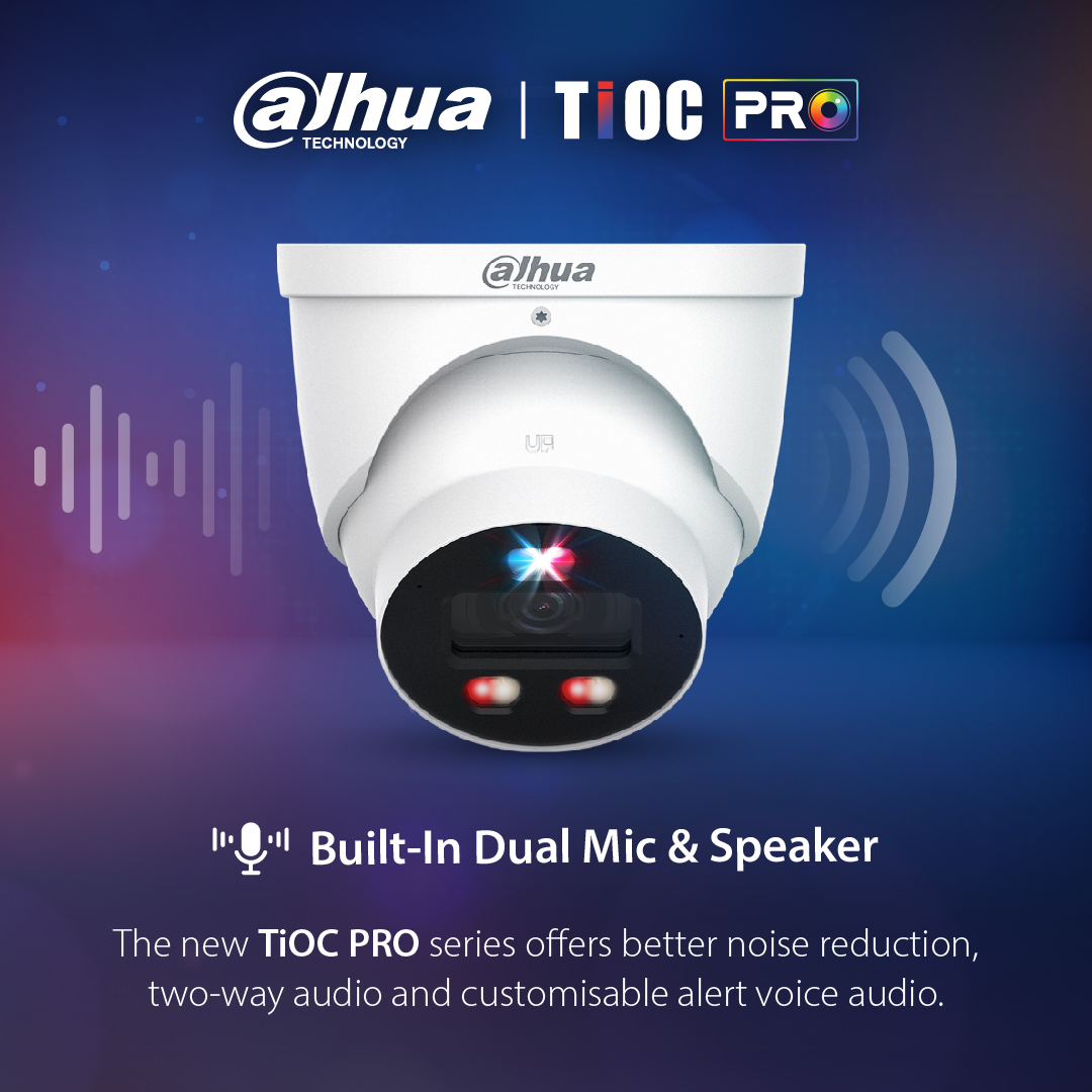 DAHUA_UK's tweet photo. 🚨TiOC PRO🚨

Crystal-clear audio, customisable alerts, and a powerful siren to deter intruders.
Enhanced Audio for Enhanced Security

Find out more
https://t.co/yOxtc8A5VR

#securitycamera #homeprotection #surveillance #cctv #TiOC #Dahua https://t.co/NcpwIrXFhm