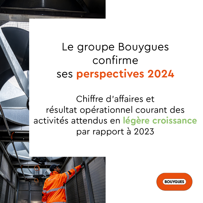 GroupeBouygues's tweet photo. Le groupe Bouygues a publié ses résultats financiers pour les neuf premiers mois 2024 et confirme ses perspectives 2024 👇