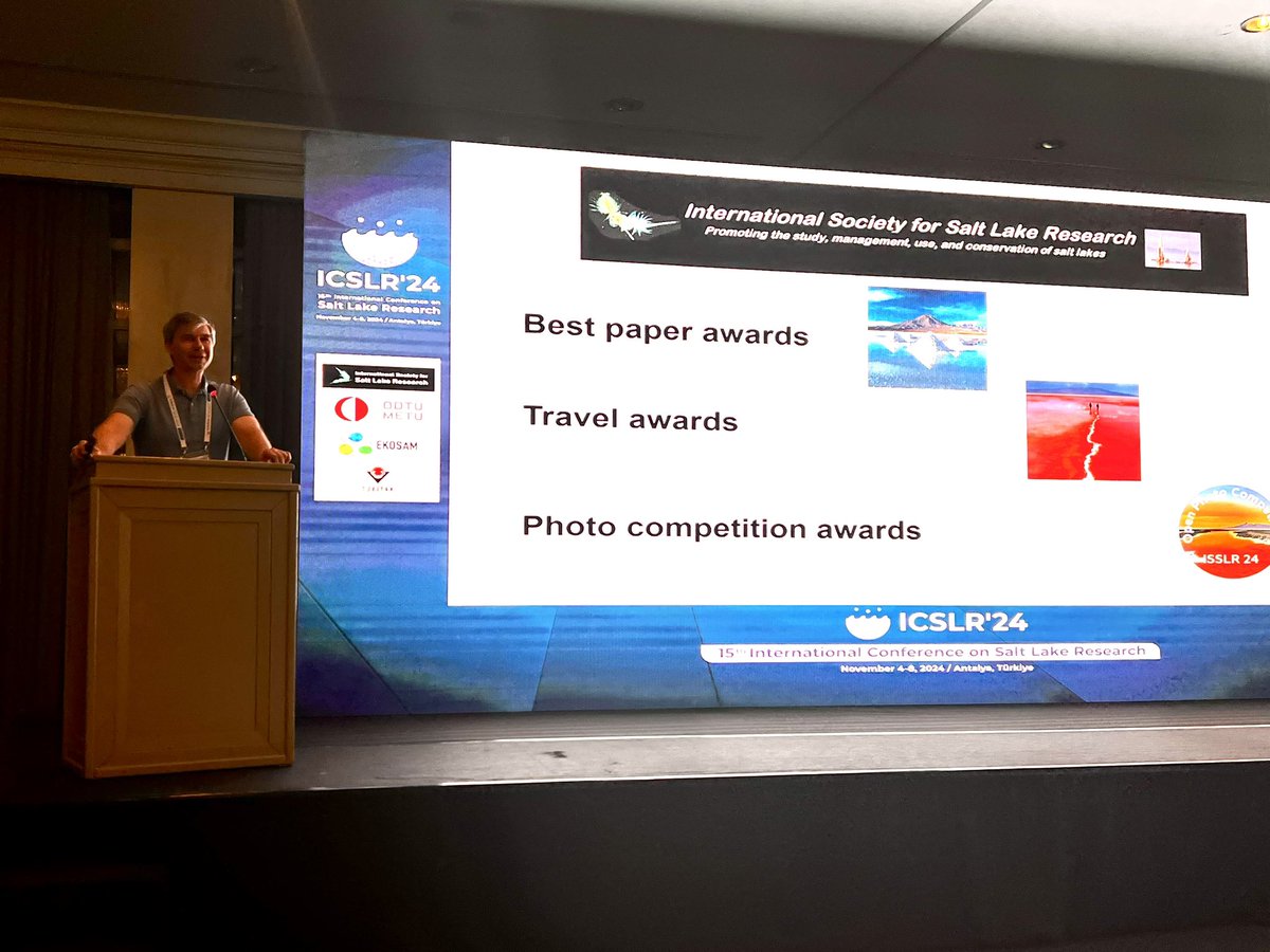 15th International Conference on Salt Lake Research has started with in Antalya with a great turn out. Such a pleasure to be a host for a great conference as thanks@METU_ODTU rector Prof.Dr. A -Yozgatlıgil,  and <a href="/MetuLimnology/">Limnology METU</a> <a href="/EkosamOdtu/">EkosamODTÜ</a> <a href="/ISSLR_/">ISSLR_saline lakes</a>