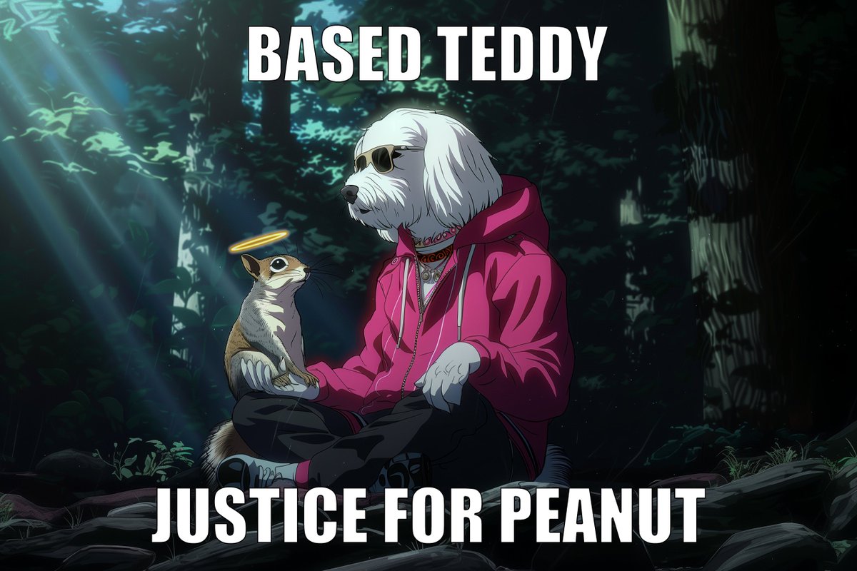 RealBasedTeddy's tweet photo. #BasedTeddy reflects on a heartbreaking loss, meditating to meet the angelic spirit of his friend #Peanut on the spiritual plane. His life was taken unjustly by those meant to protect. 🐿️💔
🇺🇸 To our American friends: we may not be able to bring Peanut back, but we can honor his memory. Stand firm, take a stand, and vote against injustice. Let’s send a message and resolutely Make America Great Again!
#JusticeForPeanut #StandForJustice #MAGA
#MAGA2024 #MAGAUNITE #PeanutTheSquirrel #PeanutThePatriot #Peanut2024 #USA #Trump2024
