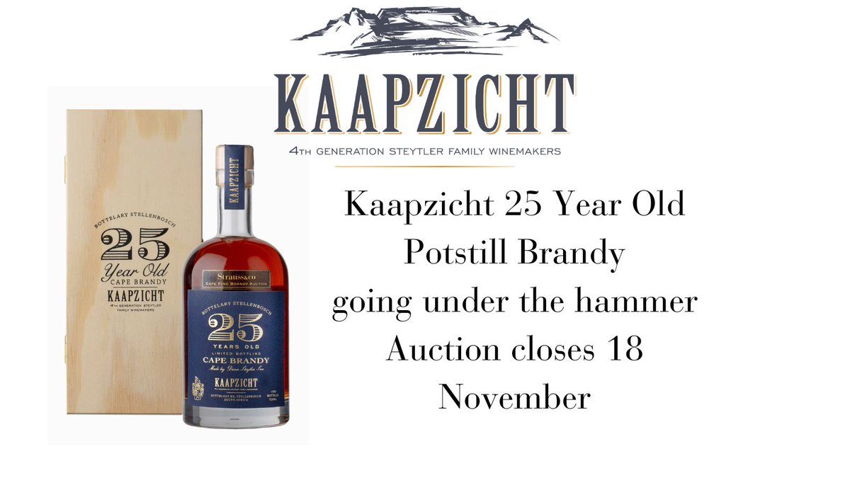 This brandy is a story about friendship, time and a spirit that echoes through decades. A tribute to a lifetime of dedication – each millilitre full of cherished memories. A tribute to Danie Steytler Snr, an inspiring role model for Kaapzicht. Bid now ! zurl.co/hrT2