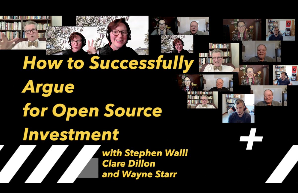 Ildiko Vancsa (@ildikovancsa) on Twitter photo New MOSE Episode with <a href="/stephenrwalli/">Stephen Walli</a>, <a href="/claredillon/">claredillon</a> and Wayne Starr!
Learn more about why and how to invest in #opensource, and what to keep in mind when using SBOMs!
Follow the podcast on:
YouTube - youtube.com/@MyOpenSourceE…
RSS - feeds.acast.com/public/shows/6… or podcast platforms! New MOSE Episode with <a href="/stephenrwalli/">Stephen Walli</a>, <a href="/claredillon/">claredillon</a> and Wayne Starr!
Learn more about why and how to invest in #opensource, and what to keep in mind when using SBOMs!
Follow the podcast on:
YouTube - youtube.com/@MyOpenSourceE…
RSS - feeds.acast.com/public/shows/6… or podcast platforms!