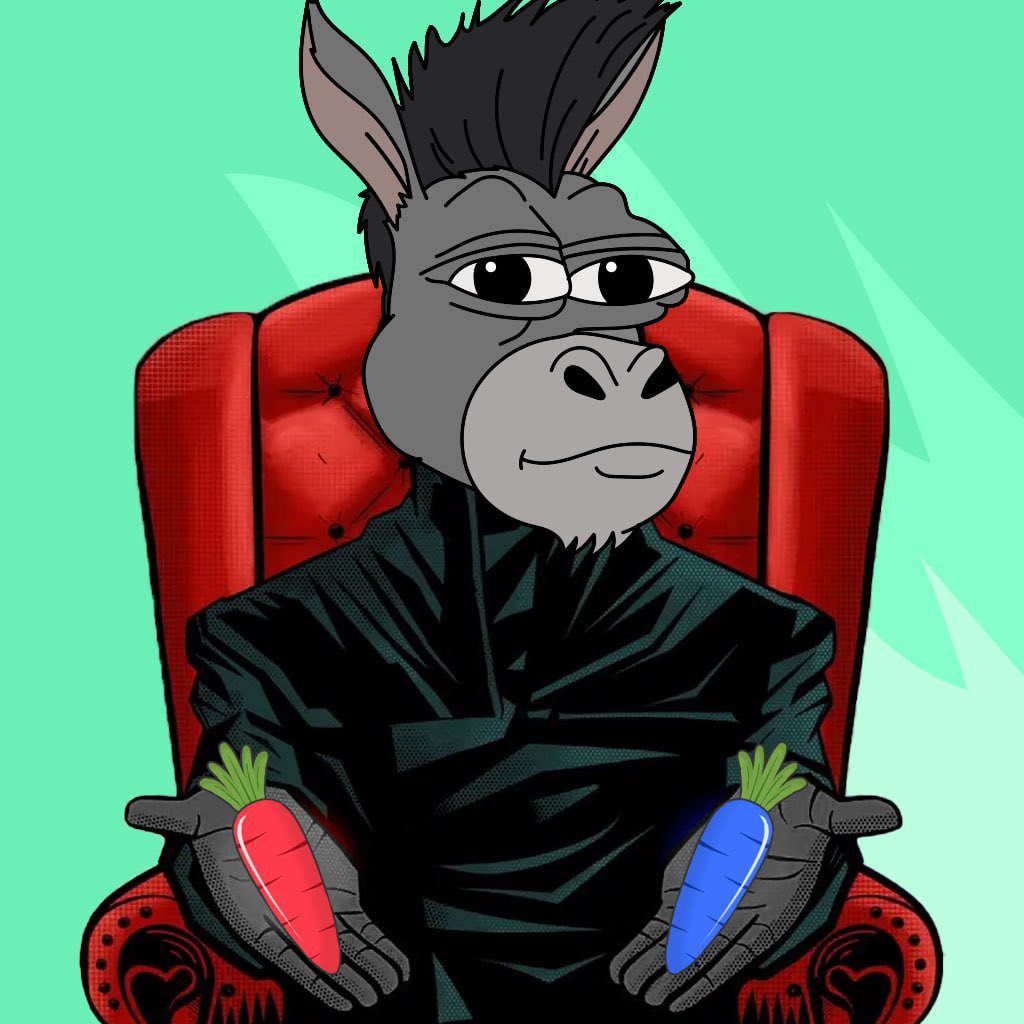 The choice is simple. You can either take the Red carrot and follow the #DonkeMovement or you take the Blue carrot and watch from the sidelines as we light up the charts this #SuperCycle 

This journey will be #Legendary 🚀🔥💹

🥕  CA: