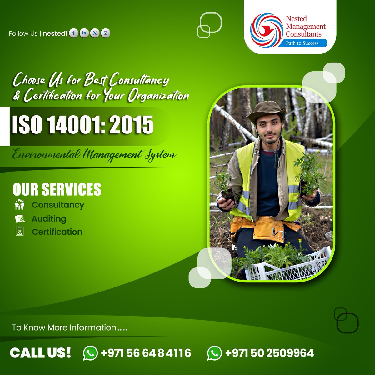 Nested Consultants (@nested1_) on Twitter photo 𝑵𝒆𝒔𝒕𝒆𝒅 𝑴𝒂𝒏𝒂𝒈𝒆𝒎𝒆𝒏𝒕 𝑪𝒐𝒏𝒔𝒖𝒍𝒕𝒂𝒏𝒕𝒔
Choose Us For Best Consultancy & Certification
ISO 14001:2015 EMS
Environmental Management System
To Know More Info Call Us!
Call | +971 566484116
Whatsapp | +971 502509964
Email | info@nested-consultants.com 𝑵𝒆𝒔𝒕𝒆𝒅 𝑴𝒂𝒏𝒂𝒈𝒆𝒎𝒆𝒏𝒕 𝑪𝒐𝒏𝒔𝒖𝒍𝒕𝒂𝒏𝒕𝒔
Choose Us For Best Consultancy & Certification
ISO 14001:2015 EMS
Environmental Management System
To Know More Info Call Us!
Call | +971 566484116
Whatsapp | +971 502509964
Email | info@nested-consultants.com