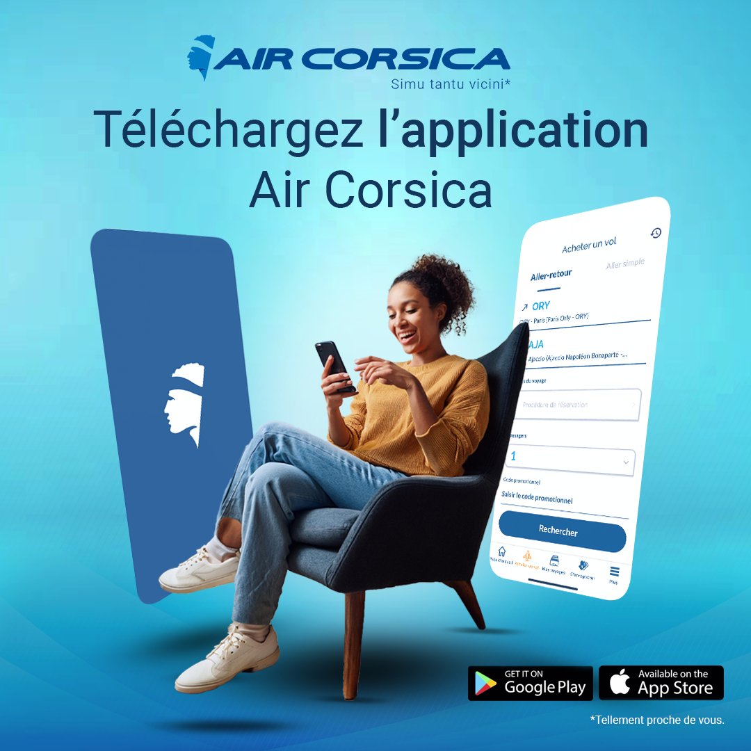 aircorsica's tweet image. #ByAirCorsica ℹ

📲Pour vous 𝗳𝗮𝗰𝗶𝗹𝗶𝘁𝗲𝗿 𝗹𝗲 𝘃𝗼𝘆𝗮𝗴𝗲 depuis la réservation jusqu’à l’atterrissage❟ téléchargez 𝗹'𝗮𝗽𝗽𝗹𝗶𝗰𝗮𝘁𝗶𝗼𝗻 𝗺𝗼𝗯𝗶𝗹𝗲 𝗱'𝗔𝗶𝗿 𝗖𝗼𝗿𝘀𝗶𝗰𝗮  👉 ow.ly/ipsC50TOrxb 
#appli #aircorsica #corse #corsica