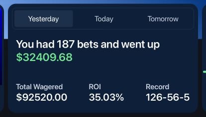 @AlexMonahan100 Yesterday, i made 32k betting it :)