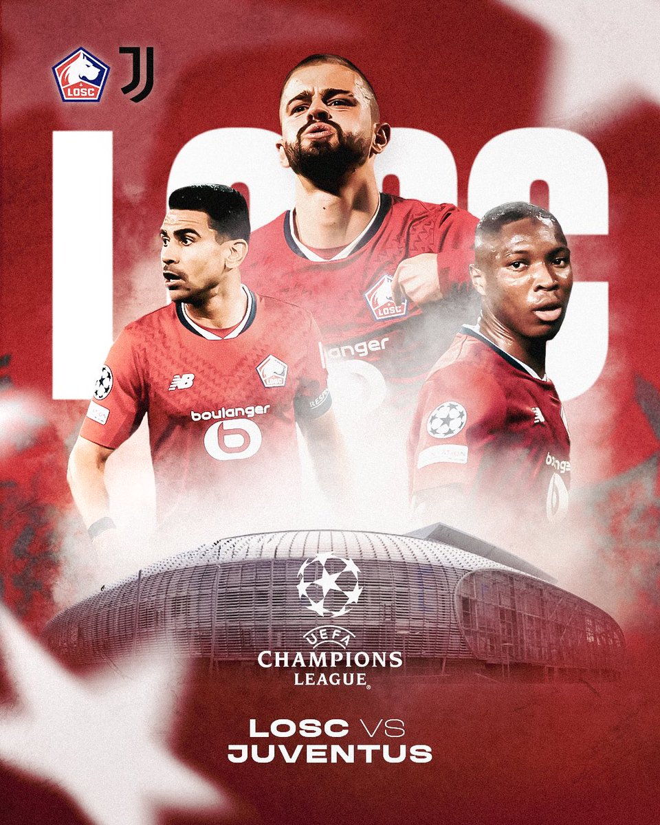 losclive's tweet photo. 🚨  MATCHDAY 🚨

Aujourd’hui, c’est @ChampionsLeague et réception de la Vieille Dame à la Decathlon Arena Stade Pierre Mauroy 😍

Rendez-vous à 21h pour LOSC 🆚 @juventusfc 👊

#LOSCJUVE https://t.co/c0gWiWOcjS