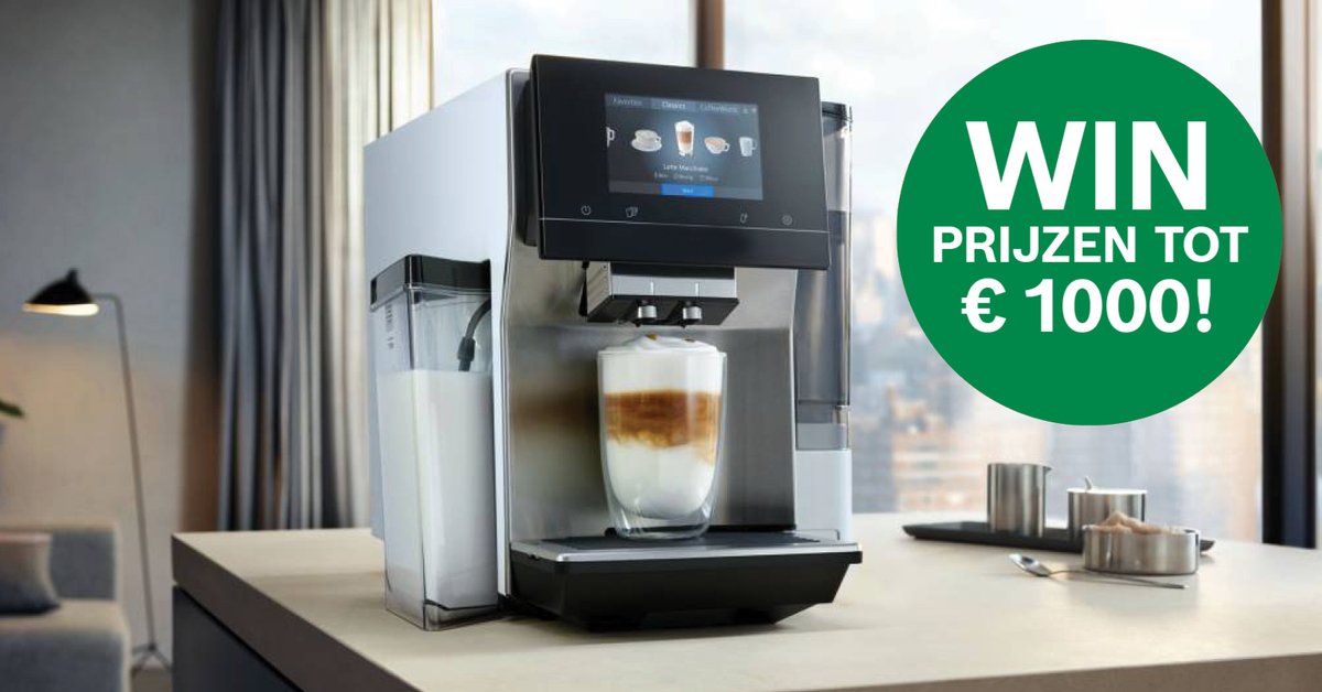 Wil jij ook genieten van een heerlijk kop cappuccino of latte macchiato? Doe dan mee!
Heb je een cv-ketel of warmtepomp van Nefit Bosch laten installeren? Of ga je dat doen? Maak de slagzin af en maak kans.

*Actieperiode: 1 okt - 31 dec 2024 bit.ly/3Nx76dp
