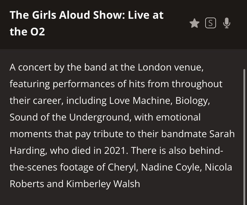 GA__Updates's tweet photo. The Girls Aloud Show: Live at the O2 looks as though it’s set to air on ITV at 8pm on Sunday November 17th, Sarah’s birthday 🩷 https://t.co/zsVtW5Opvd