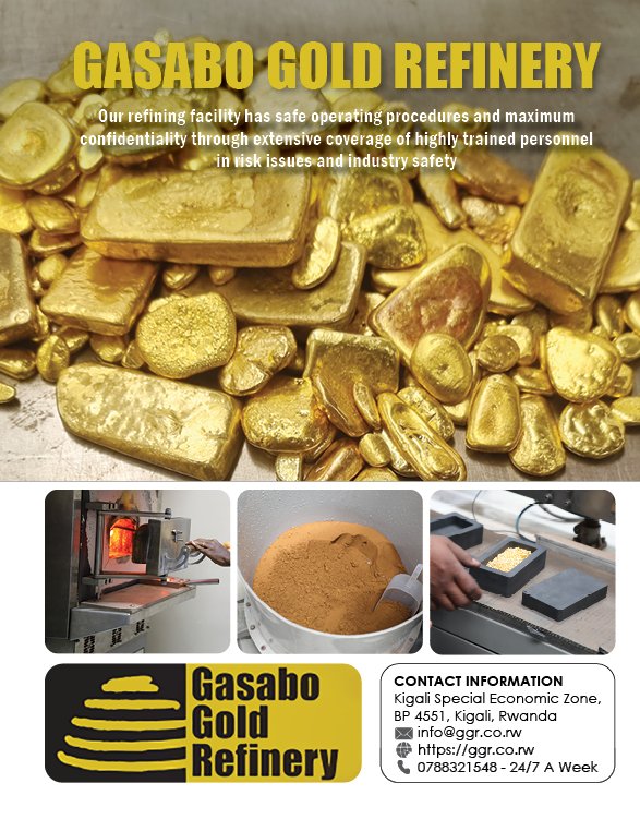Rda_Mining_Mag's tweet photo. 💎 Gasabo Gold Refinery – Your Trusted Partner in Gold &amp; Silver Refining! ✨

Located in Rwanda, Gasabo Gold Refinery (GGR) is committed to providing top-quality refining services for gold and silver, with the latest technology and industry expertise. 🌍 https://t.co/HPYneTdcPp