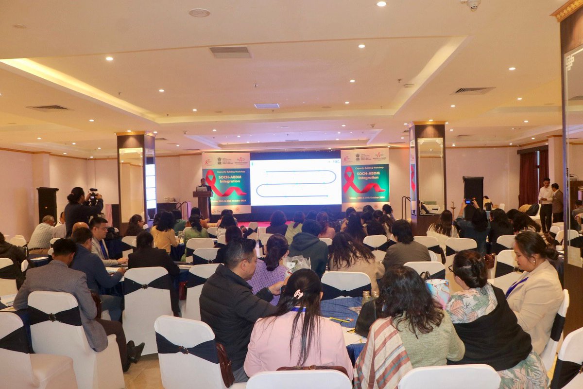 AyushmanNHA's tweet image. NHA team participated in SOCH ABDM Integration Workshop organised by @NACOINDIA in Gangtok, Sikkim from 28th-29th October 2024.

The representatives of NHA sensitised the State officers of Sikkim and other participants on #ABHAnumber, #PHR, #HPR, #HFR and other modules of #ABDM.