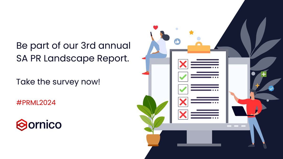 Help shape South Africa's PR standards! 

Take Ornico’s PR Measurement Survey to influence our next report, get early access, and join our exclusive webinar. Share your insights today!

🔗 Survey link: survey.zohopublic.com/zs/8b0tp7

 #PRMeasurement #PRSurvey #AMECMeasurementMonth