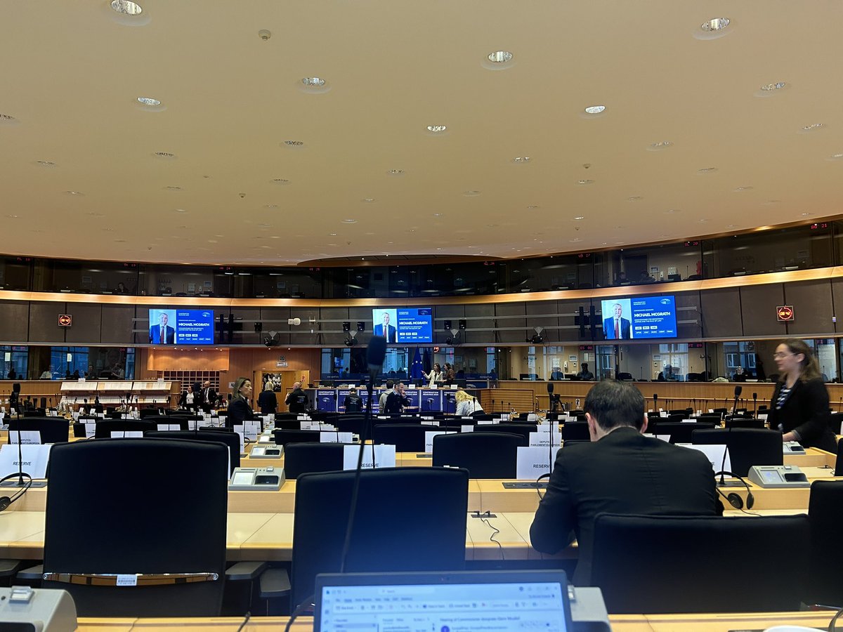 The room is starting to fill ahead of justice commissioner-to-be McGrath’s hearing