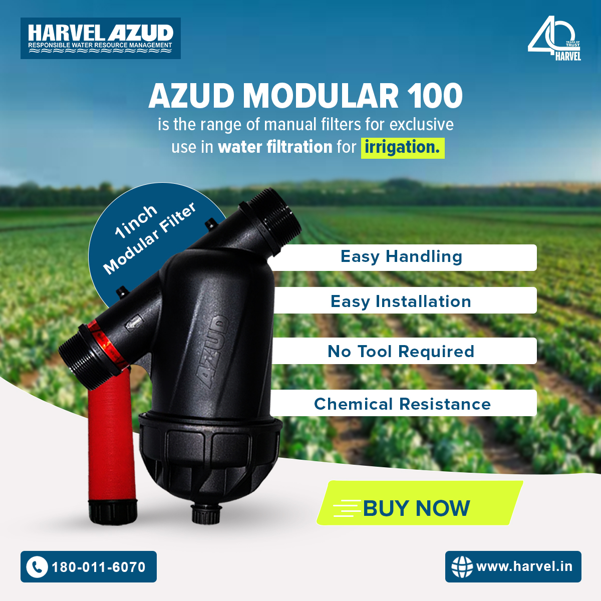 harvelgroup's tweet photo. #HARVEL #AZUD MODULAR is the go-to manual #filter for those who want #easy #handling and reliable #irrigation #water #filtration.π¦πΎ
Itβs the #smart choice for any #irrigation #setup.π§
For orders:-
πCall/WhatsApp:- (+91) 9643405026
#WATERFILTRATION #WaterFiltrationSystem https://t.co/vkqIaOe3L1