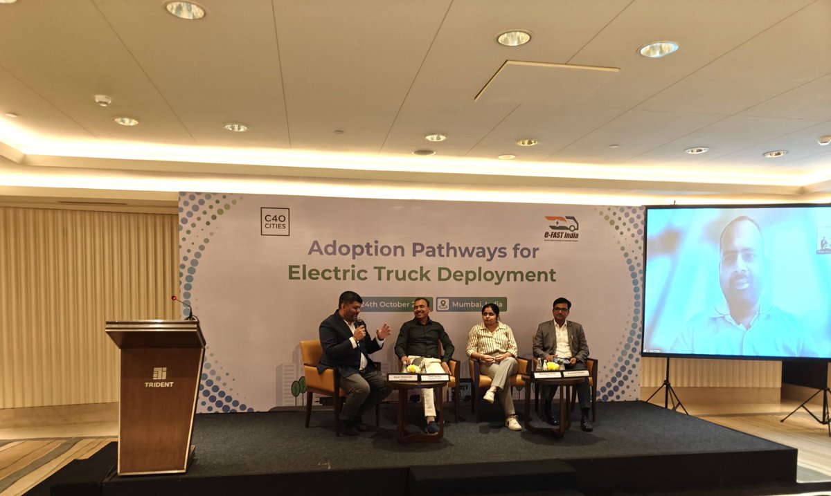 TheICCT_India (@theicct_india) on Twitter photo #ElectricTruck 🚛♻️
<a href="/harsimrankaur09/">Harsimran Kaur</a> spoke about the regulatory frameworks pushing the adoption of #Electric #trucks globally and in India at the event organised by <a href="/climatepolicy/">Climate Policy Initiative</a> on "Adoption Pathways for #ETruck Deployment". #ElectricTruck 🚛♻️
<a href="/harsimrankaur09/">Harsimran Kaur</a> spoke about the regulatory frameworks pushing the adoption of #Electric #trucks globally and in India at the event organised by <a href="/climatepolicy/">Climate Policy Initiative</a> on "Adoption Pathways for #ETruck Deployment".