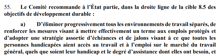 UN CRPD Disability Rights Advocacy (@inclusion_in_fr) on Twitter photo Le milieu "protégé" car c'est "mieux".
Si vous êtes capables de croire cela, vous pouvez être dupes de tout.🤡
"Le comité <a href="/ONU_fr/">Nations Unies (ONU)</a> recommande... d'éliminer progressivement tous les environnements de travail séparés..." - CRPD/C/FR/CO/1 Le milieu "protégé" car c'est "mieux".
Si vous êtes capables de croire cela, vous pouvez être dupes de tout.🤡
"Le comité <a href="/ONU_fr/">Nations Unies (ONU)</a> recommande... d'éliminer progressivement tous les environnements de travail séparés..." - CRPD/C/FR/CO/1