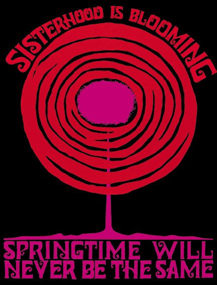 'Sisterhood is Blooming', 1972, women's liberation poster from The Chicago Women's Graphics Collective #WomensArt