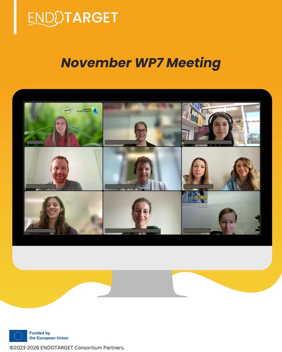 ENDOTARGET (@endotarget_eu) on Twitter photo πAnother month, another WP7 meeting!
Yesterday the <a href="/ENDOTARGET_EU/">ENDOTARGET</a> Project met virtually to update each other on the progress of #communication and #dissemination
Secret π€«: We are planning further public events.
Stay updated! πAnother month, another WP7 meeting!
Yesterday the <a href="/ENDOTARGET_EU/">ENDOTARGET</a> Project met virtually to update each other on the progress of #communication and #dissemination
Secret π€«: We are planning further public events.
Stay updated!