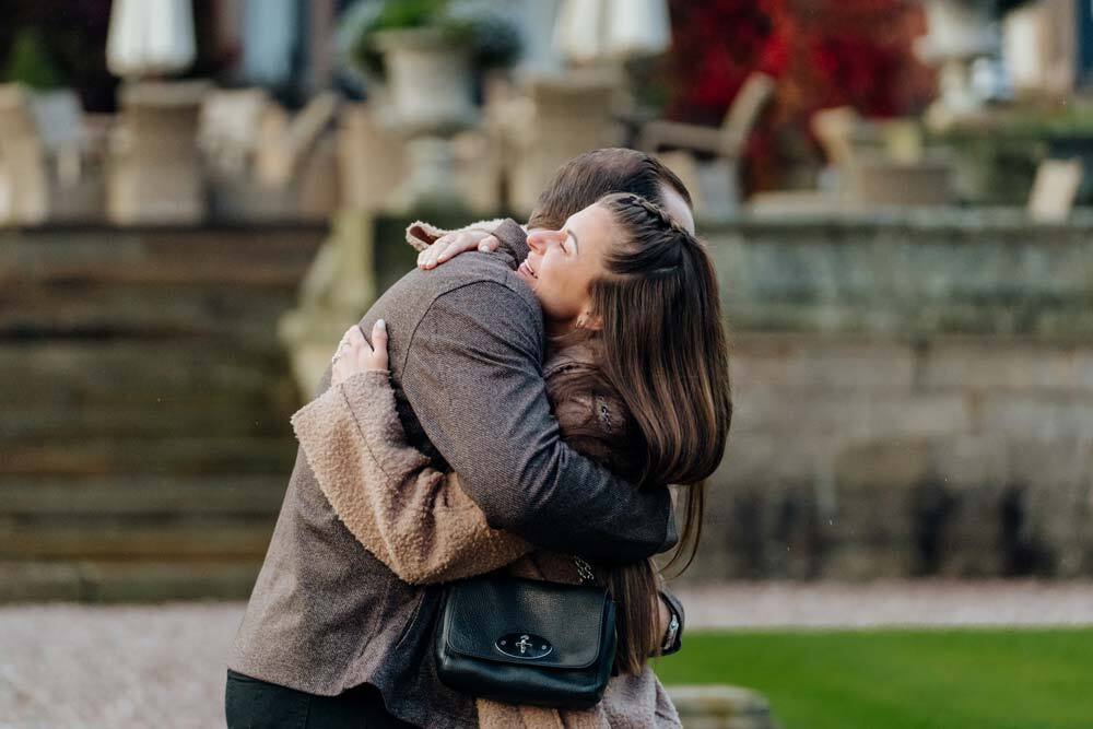 cliveblair's tweet photo. A big congratulations to Jacob for proposing to Grace at Hoar Cross Hall! 🎉💍 You pulled off the surprise proposal perfectly! Plus, a beautiful rainbow appeared to celebrate the moment. 
@hoarcrosshall https://t.co/hBFOyzC2Zj